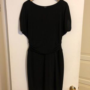 Ann Taylor Black ruched dress